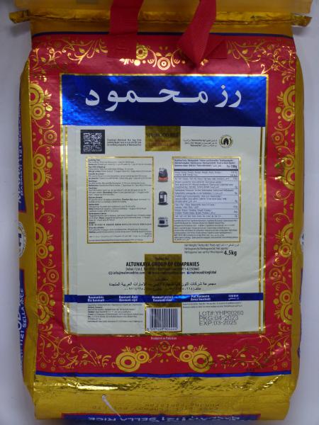Mahmood Basmati Rice, Nettogewicht 4,5kg